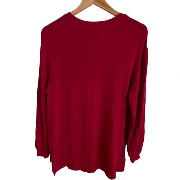 Peloton size Small Red Modern Weekender Side Slit Sweatshirt Together We Go Far - Picture 4 of 7